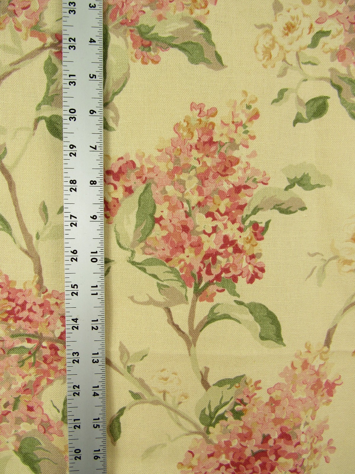 Vintage Ralph Lauren Home 7 Yards Yellow Pink Lilac Floral Print Fabric 53