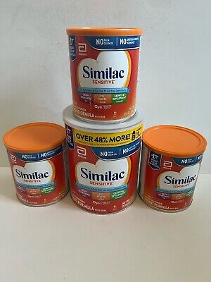 1 Big & 3 Small cans  Similac Sensitive Powder Baby Formula 29.8 oz & 12.5 oz