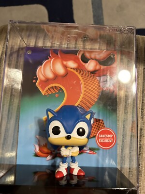 Funko Pop! Video Game/Art/Movie Cover with case: Sonic The Hedgehog - Sonic -...