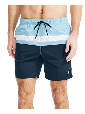 

Мужские быстросохнущие плавки NAUTICA синего цвета морской волны с цветными блоками, Aqua, T11004