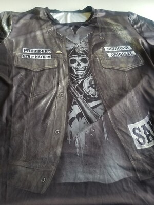 GRIM REAPER SKULL BIKER MOTORCYCLE SONS OF ANARCHY SAMCRO 3XL T-SHIRT