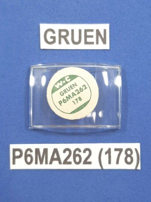 Vtg GRUEN Model ''P6MA262 (178)'' 2 Gable Watch Glass Crystal Replacement Piece