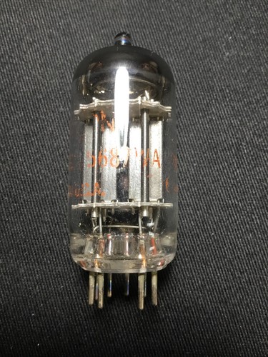 RAYTHEON 5687 Black Plate AUDIO Vacuum Tube VINTAGE Made In USA TESTED #8.7700