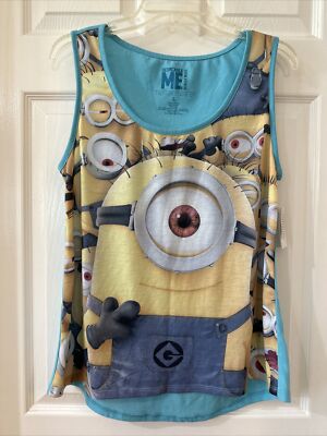 Despicable Me Unisex Large Tank Top Minions Print NWT