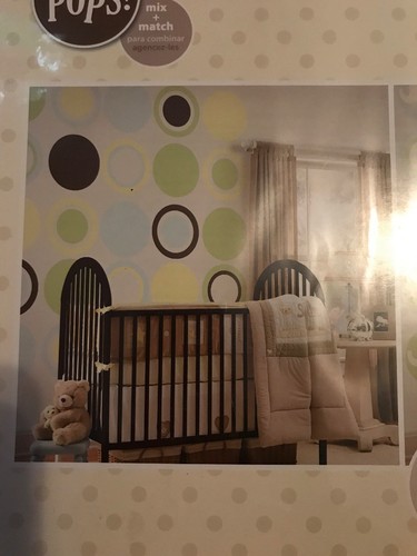 Huge Lot Of Wall Pops Polka Dots Circles Pink Blue Green Brown Mix And Match