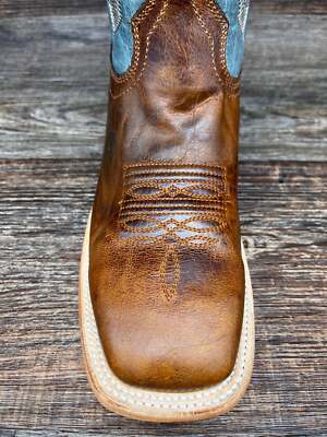 Pre-owned Corral A4262 Mens Square Toe Western Boot By  In Multicolor