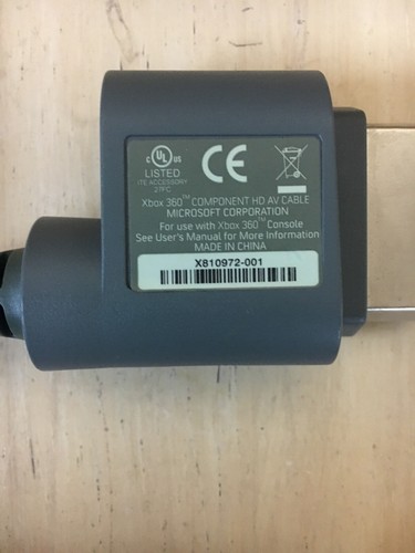 Microsoft Xbox 360 HDTV Adapter RCA Connection Cable Audio Video Wire  *OEM*