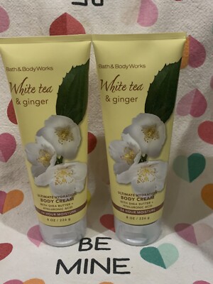 Bath & Body Works White Tea & Ginger Ultra Shea Body Cream X2 NEW