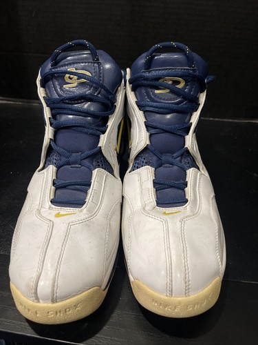 2004 NIKE SHOX JERMAINE O'NEAL 309267-142 WHITE BLUE YELLOW SIZE 11