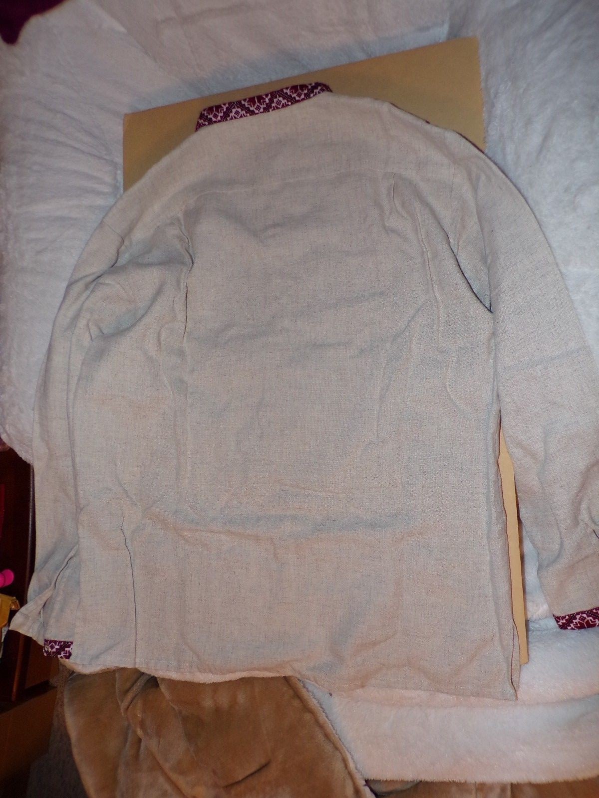 Ukrainian man shirt embroidery mens vyshyvanka long sleeve handmade from Kiev