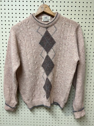 トップス LORD JEFF Fine Cotton/Jute Sweater L Vintage Lord Jeff Mens Vintage Sweater Sandstone Collection