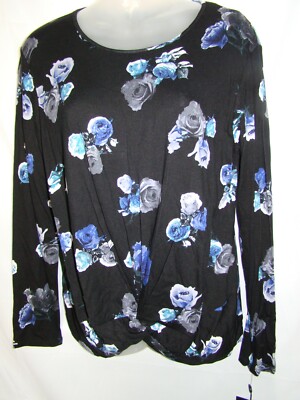 THAKOON Floral Print Long Sleeve Top sz.L NWT Orig.pr.$44.00