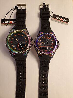 2 WatchesSAMOR Sports Watch Men Shock Sports G style Digital Military Waterproof