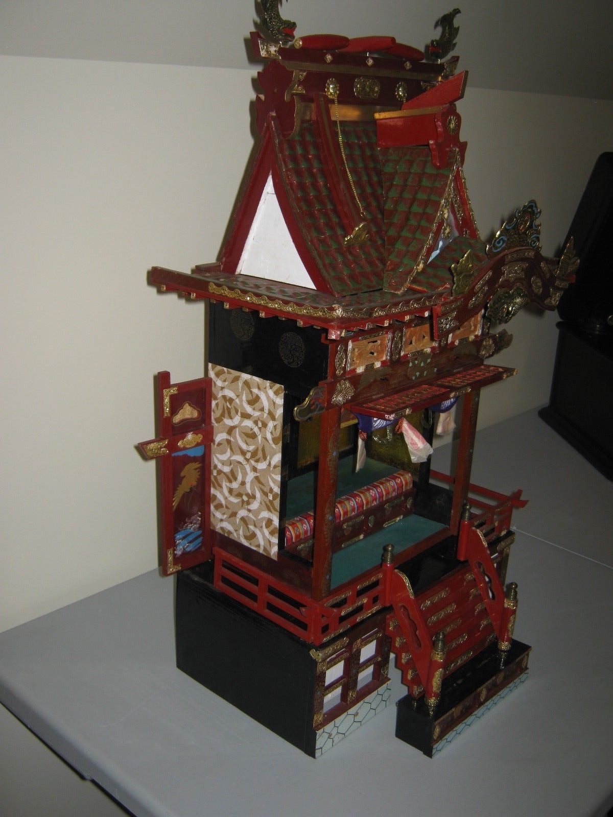 MEIJI Japanese Vintage Hina Goten Castle Miniature Doll House w/Original Crate