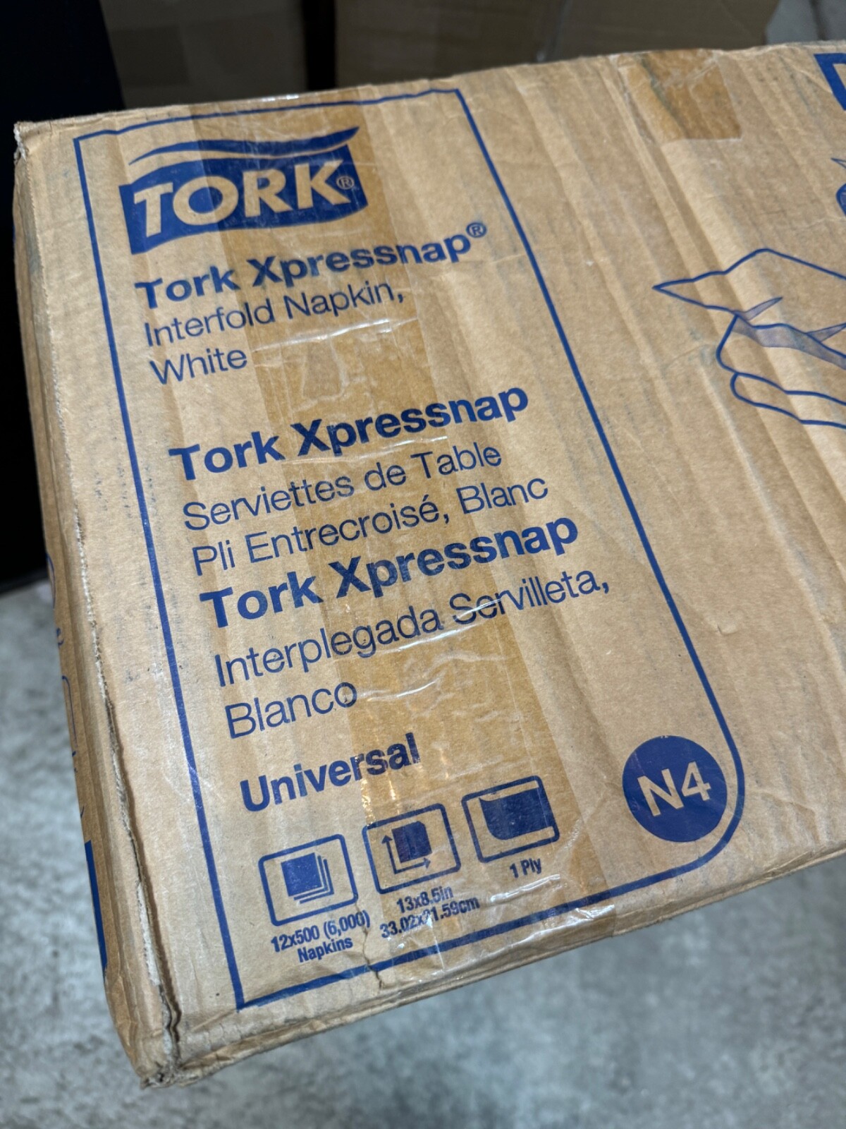 Tork DX900 Advanced Xpressnap Dispenser Napkin Refills White 12 Packs of 500 Pc