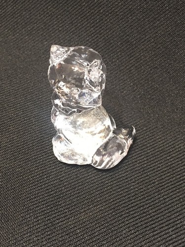 Vintage Mini 1982 Goebel Crystal Glass Cat Kitten Figure Figurine 1 1/2