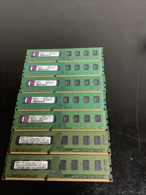 Lot Of 7 Kingston Samsung Desktop Ram 2GB