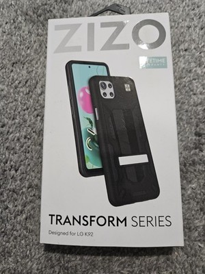 Phone Case For LG K92 Zizo Transform Series Black With Kickstand
