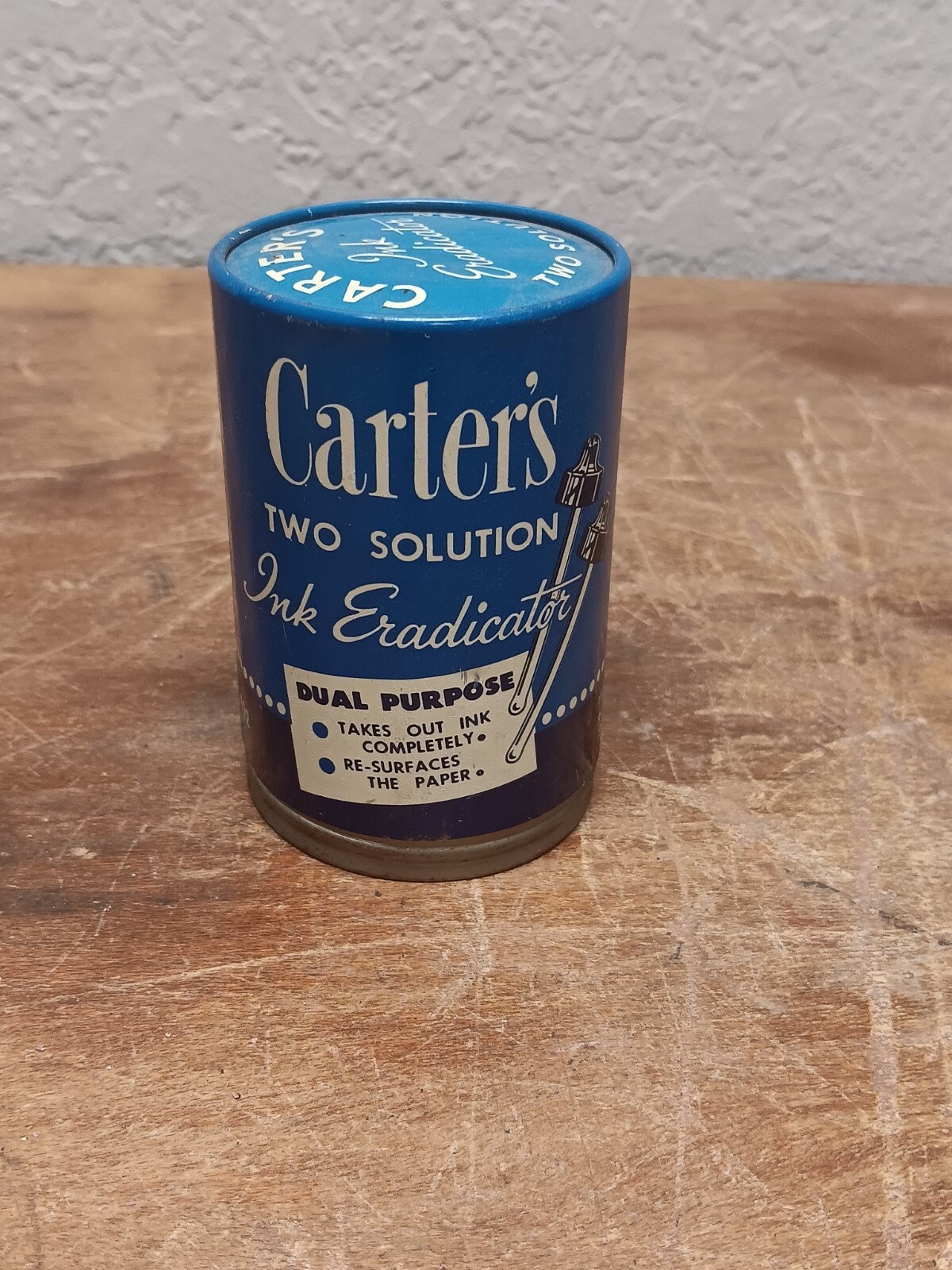 Carter's Two Solution Dual Purpose Ink Eradicator Kit Original Metal Container