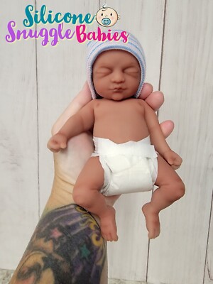 Made in USA 7 inch Micro Preemie Full Body Silicone Baby Girl Doll ''Bailey''