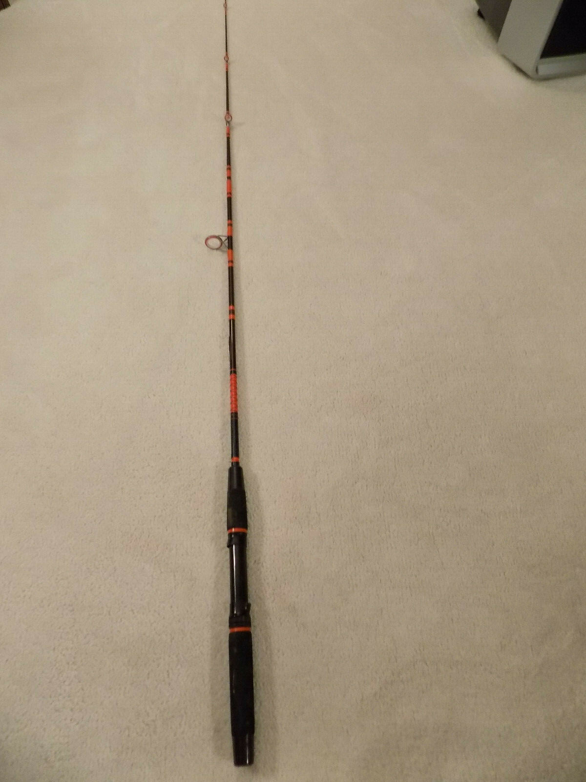 Vintage Supreme K8680 Fishing Rod Black w/ Orange Stripes 6