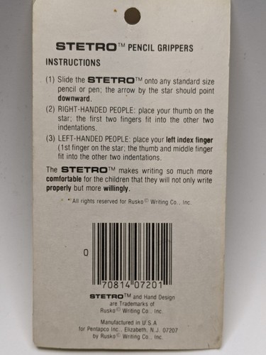 Vintage Stetro Pencil Grips For Kids Handwriting Writing Aid Grippers 