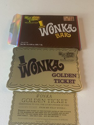 Revolution X Willy Wonka Brand New Golden Ticket 15 Eyeshadow Shade Palette WOW!