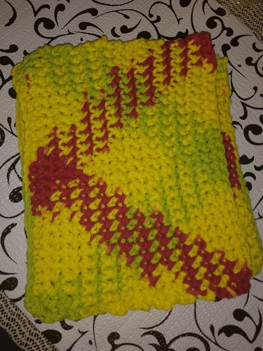 New! Handmade Cotton Crochet Washcloths 6 pcs