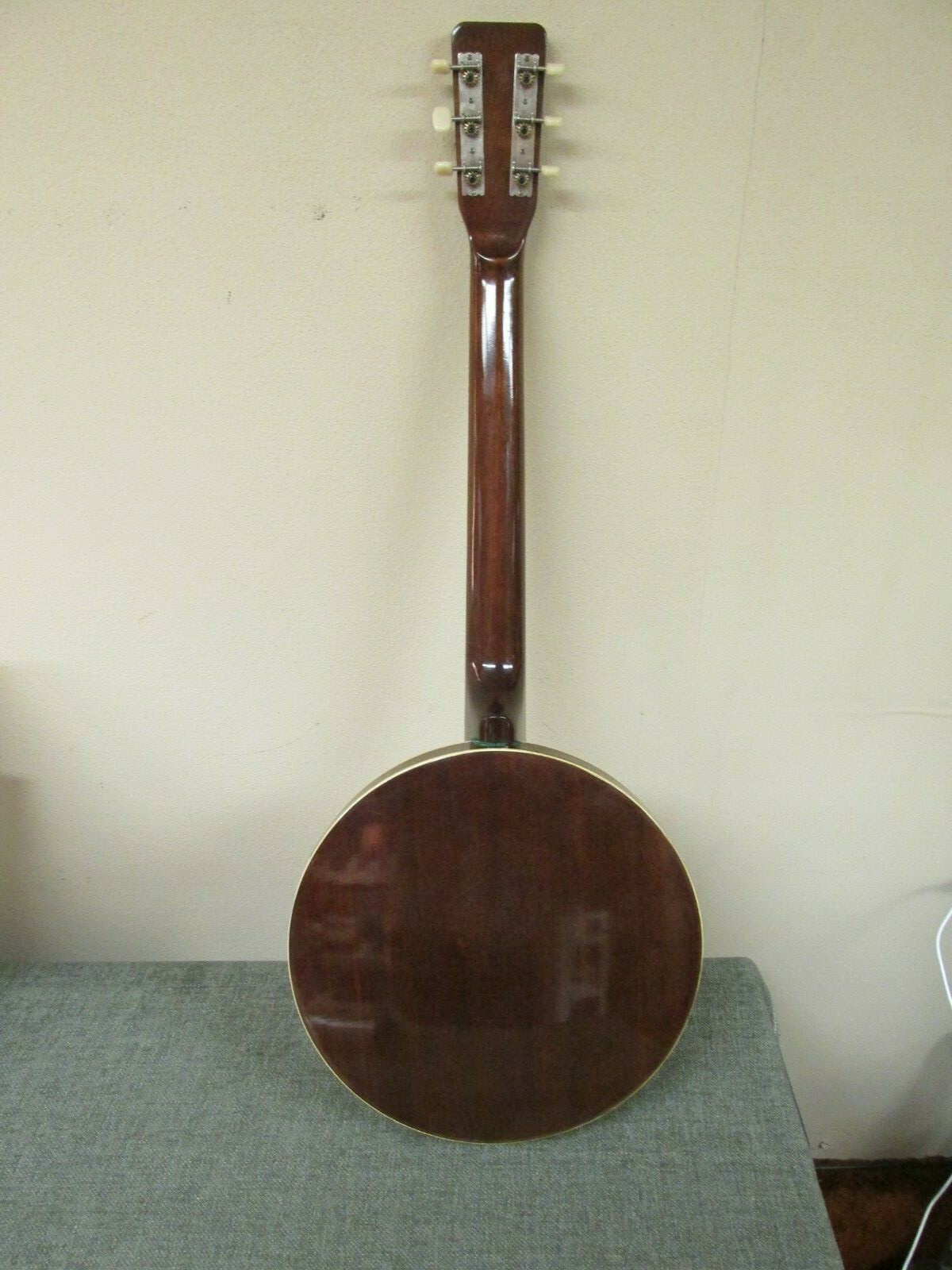 Vtg Banjitar 6-String Resonator Banjo Guitar Mahogany