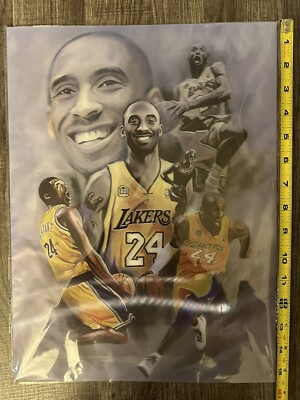 NBA Kobe Bryant Legends 3D Holographic Collage Los Angeles Lakers Tribute 17x12
