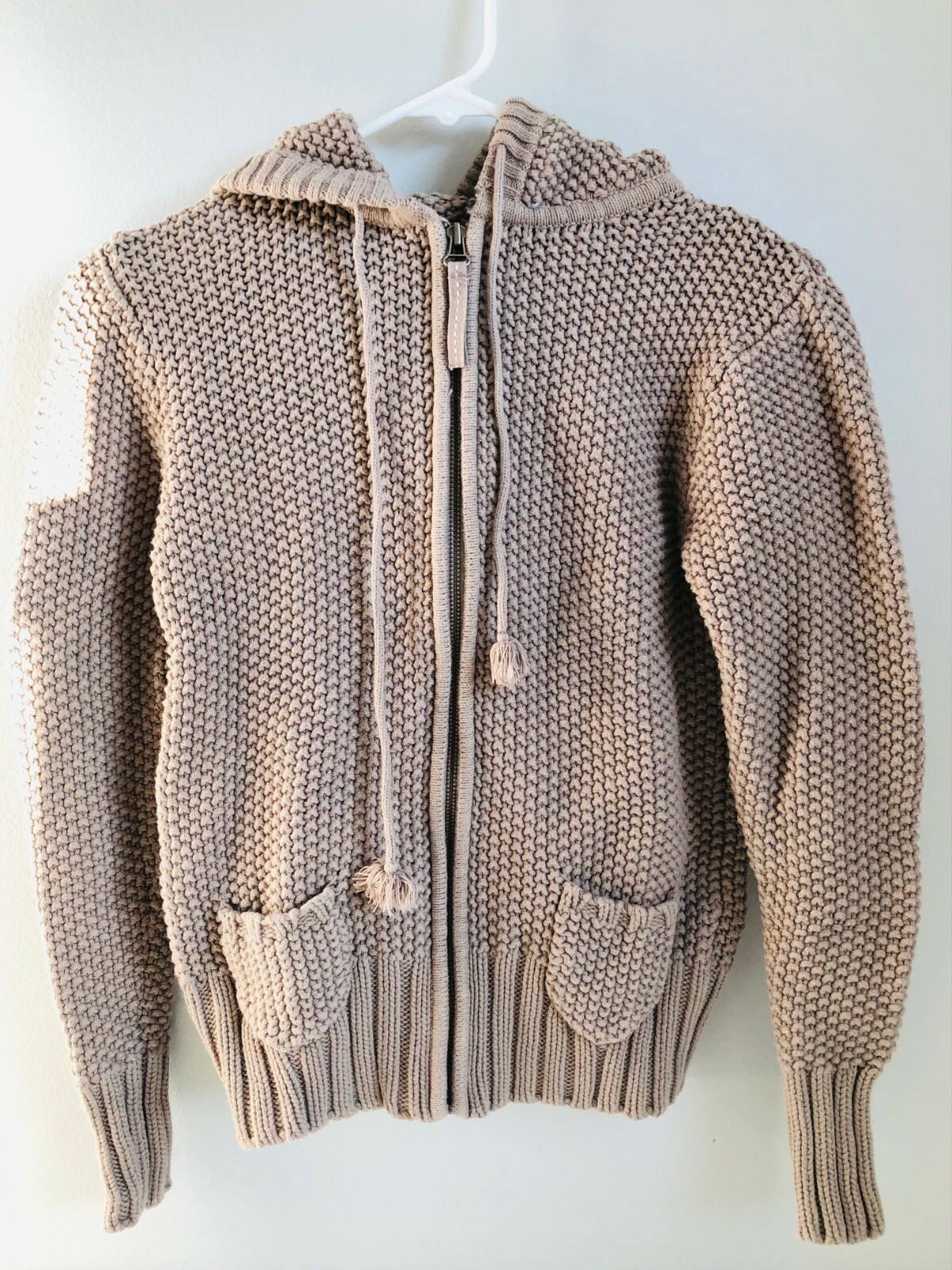 OLD NAVY Women's Hooded Long Sleeve Waffle Knit Zip Cardigan