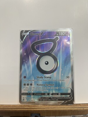 Unown V (Full Art) 176/195 Swsh12: Sword & Shield - Silver Tempest Holo