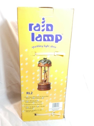 NEW OTHER Vintage ELEPHANT/ PALM TREE Mineral Oil Rain Lamp 16