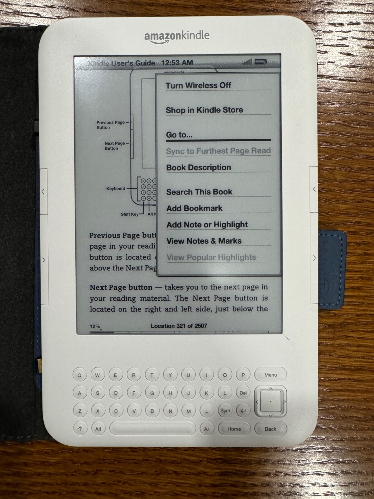 Amazon Kindle Keyboard (3rd Generation) 4GB, Wi-Fi + 3G (Unlocked), 6in - White