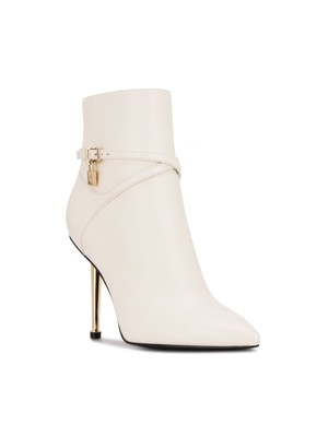 Женские белые ботильоны Tarin с острым носком на шпильке и застежкой-молнией NINE WEST, 6 М