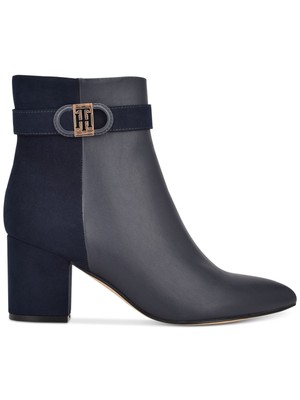 

TOMMY HILFIGER Женские черные ботильоны Halliri из смешанного материала с полосками 6,5 м, Черный, TWHALLIRI2