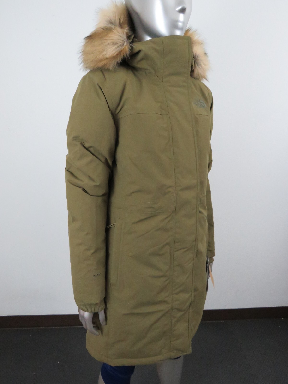 Pre-owned The North Face Womens  Arctic Parka 2 Down Waterproof Warm Winter Jacket - Olive In Military Olive Green