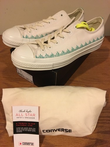 Converse Chuck Taylor CT 1970 OX White Green 143286C Size 8 Converse Chuck Taylor CT 1970 OX White Green 143286C Size 8