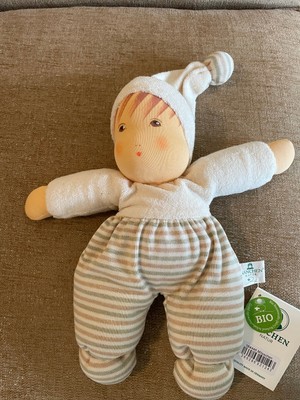 Cloth Waldorf-style Doll New - 10'' Organic Cotton from Nanchen, Germany