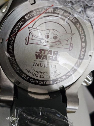 Pre-owned Invicta - Star Wars 228 Grogu Mandalorian - Venom 1000m Baby Yoda Mens Watch