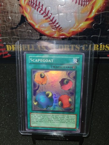 1996 Yugioh Card Scapegoat SDJ-041 Super Rare Game Used Holo