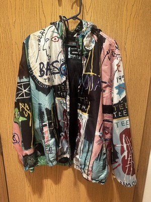 Members Only Basquiat Windbreaker Pink/Multi -Large