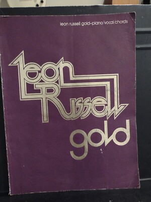 Leon Russell Songbook GOLD Piano Guitar Vocal Photos Vintage Good Plus Condition