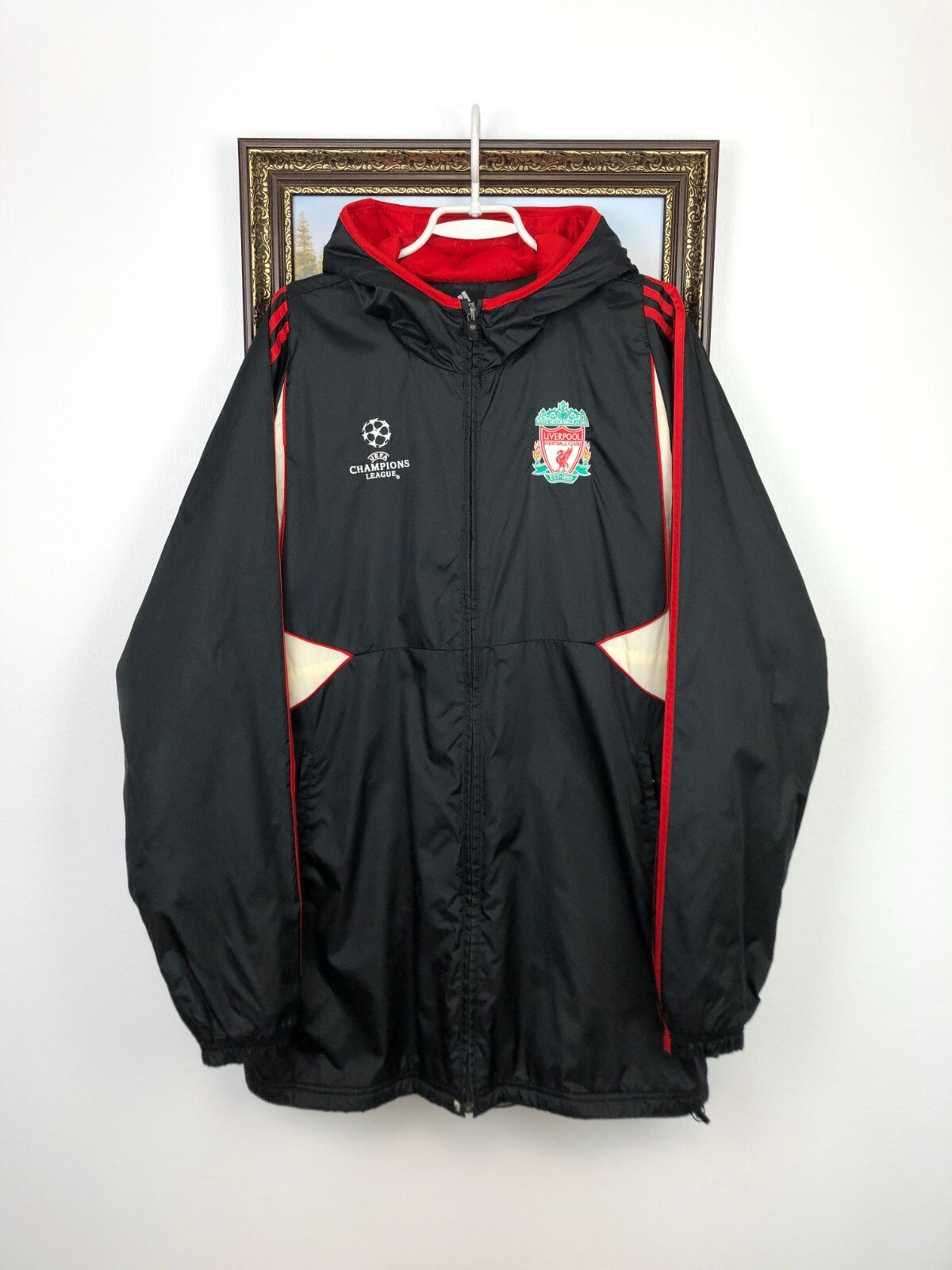 Vintage Adidas Liverpool Football Jacket Soccer Warm Bomber
