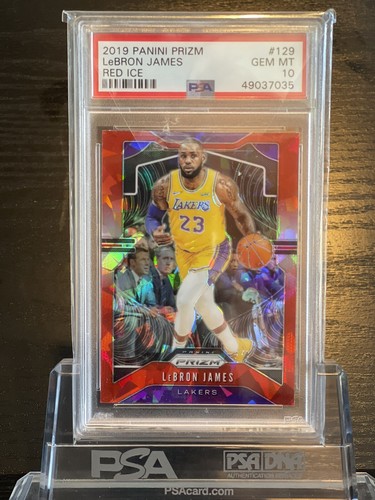 レブロン Prizm LeBron James red ice PSA 10! lebron james 2019 - 2020 Prizm 129 red ice prizm psa 10 | eBay