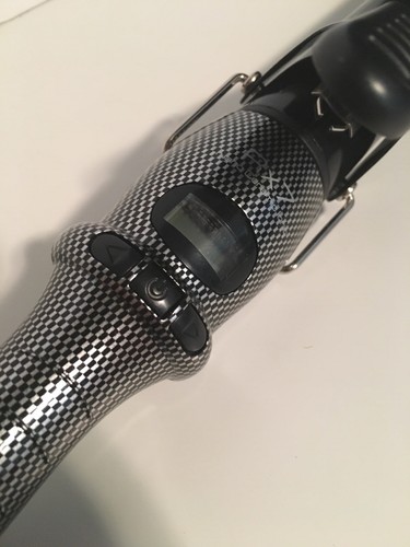 RX7 Ceramic Clipped Curling Iron Silver Black 1.25 1 1/4