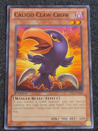烏 crow 1x Yugioh YS13-EN008 Kuro Claw Crow Common Card NM | eBay