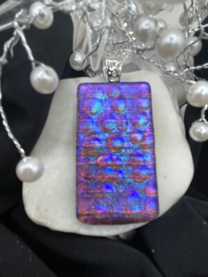 Handmade Dichroic Glass Pendant - LOVE THAT GLASS- Newest glass