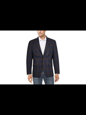 

LAUREN RALPH LAUREN Темно-синий блейзер в клетку, Navy, LETO12NW0213