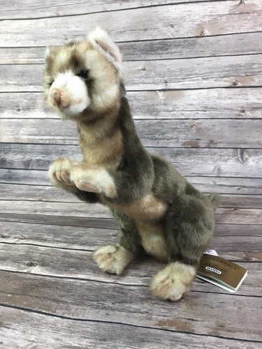 Hansa Ferret Plush Stuffed Animal Sitting Portraits of Nature Brown White 4556